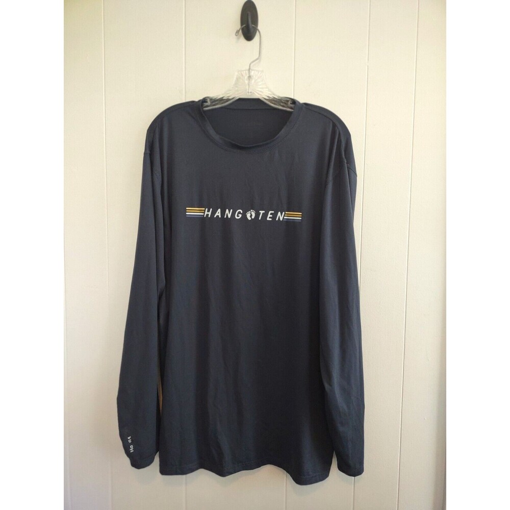 Hang Ten | Men's Navy Long Sleeve Dri Fit Shirt Size XL